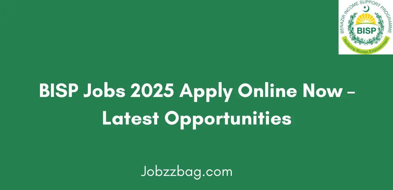 BISP Jobs 2025 Apply Online Now Latest Vacancies